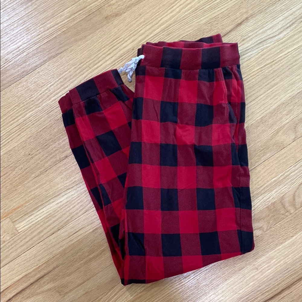 Red and Black Plaid Pants